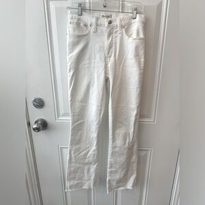Madewell White Demi-cut Jeans